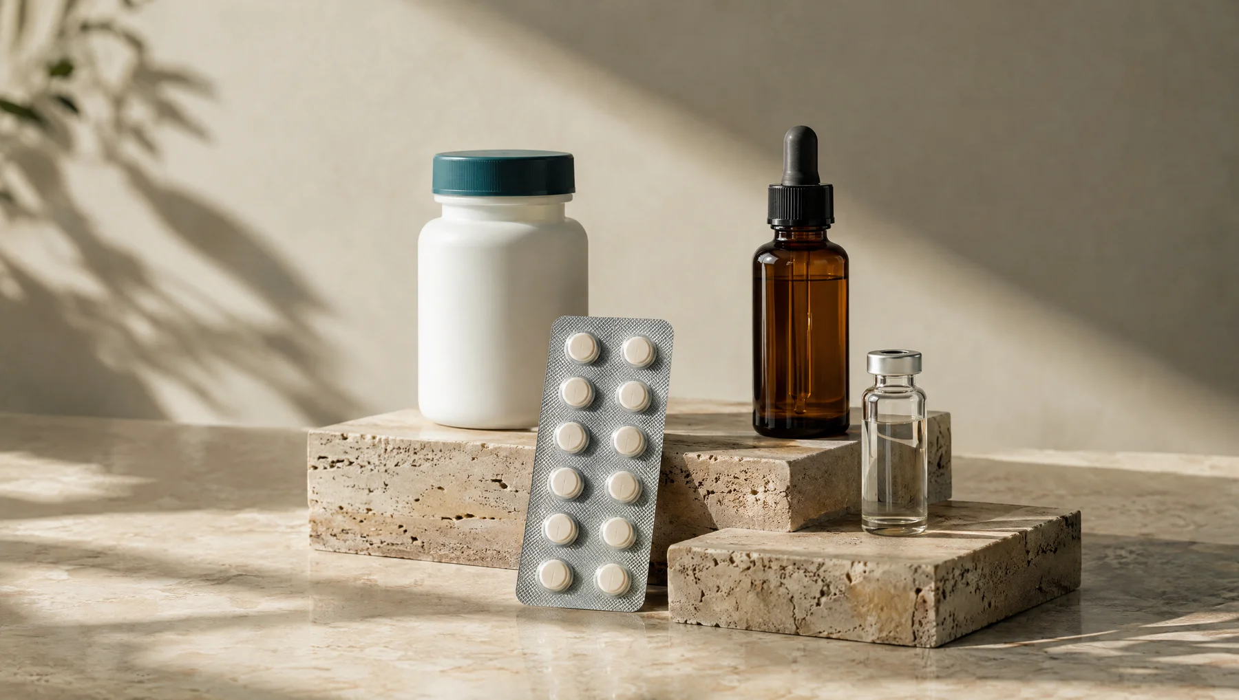 Illustrative unbranded medicine packaging and pharmaceutical dosage forms
